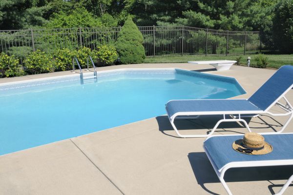 Poolside Concrete Installation in Redding